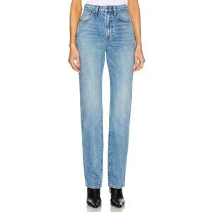 GRLFRND Light Blue High-Rise Straight Jeans